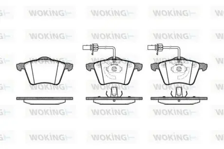Колодки тормозные дисковые передние VW TRANSPORTER T4 2.5 (96-03)/Ford Galaxy I Woking P621302