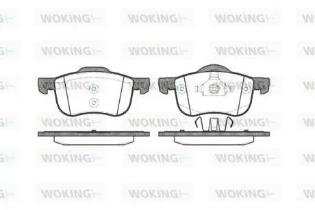 Колодки тормозные дисковые передние Volvo S60 i 2.0 00-10,Volvo S60 i 2.3 00-10 Woking P613300