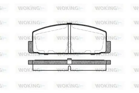 Колодки тормозные дисковые задние Mazda 6 1.8 02-08,Mazda 6 1.8 07-,Mazda 6 1.8 Woking P079330
