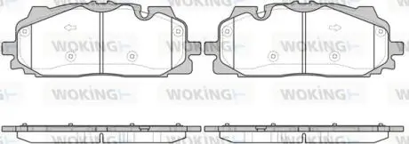 Колодки тормозные дисковые передние Audi Q7 3.0 15- (P17673.00) Woking P1767300