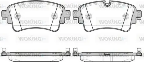 Колодки тормозные дисковые задние Audi Q7 3.0 15- (P17693.08) Woking P1769308