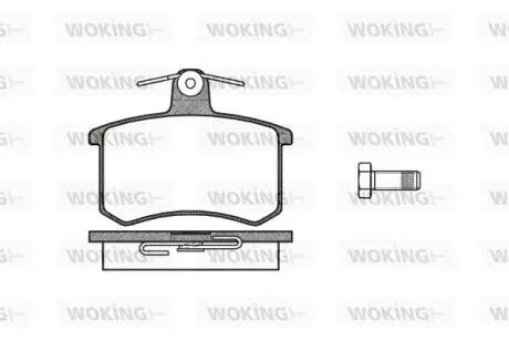 Гальмівні колодки задн. FIAT CROMA /VW SCIROCCO /Audi /A6/A8 1.6-2.8 82-98 Woking P035300