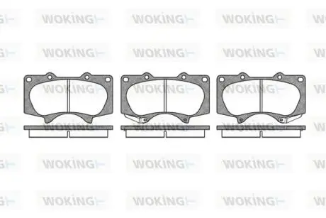 Тормозные колодки перед. Toyota Land Cruiser/Hilux VII/Lexus GX/ MITSUBISHI PAJERO 01- (sumitomo) Woking P8883.00
