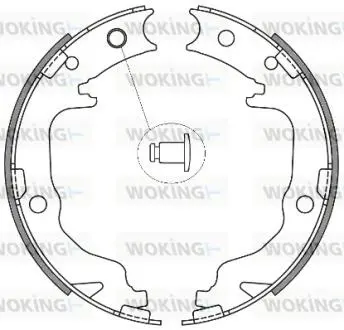 Колодки ручного гальма C4/CALIBER/PATRIOT/COMPASS/OUTLANDER II/LANCER VIII/4008 1.6-2.7 08- Woking Z4641.00
