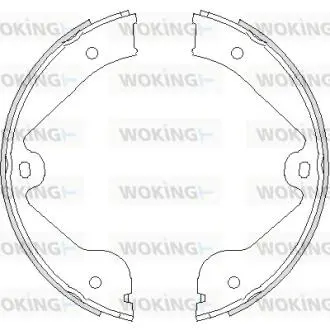 Колодки тормозные барабанные задние Audi Q7 3.0 06-15,Audi Q7 3.6 06-15,Audi Q7 4.2 06-15 Woking Z4735.00
