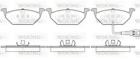 Тормозные колодки передние A2/A3/IBIZA/LEON/FABIA/OCTAVIA/BORA/BEETLE 1.2-2.0 99-10 Woking P7333.41