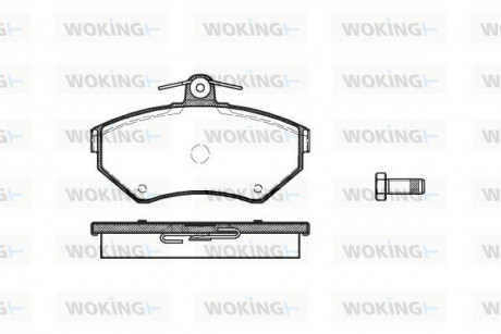 Гальмівні колодки перед. AUDI A4/SEAT CORDOBA/VW PASSAT 1.6-1.9DH 94-02 (TRW) Woking P7313.10