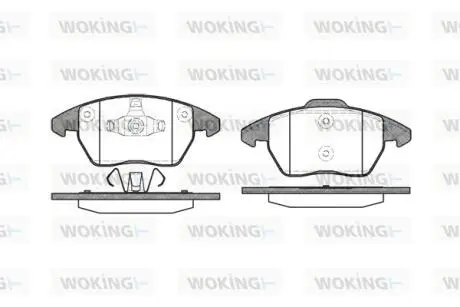 Тормозные колодки перед. Citroen C4/Peugeot 207/208/307/308/Jetta IV 07- Woking P11303.10