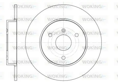 Тормозной диск пер. Fortwo/Roadster/Cabrio/City Coupe/Crossblade 98-07 Woking D6617.00