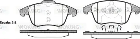Гальмівні колодки перед. Citroen C4 Picasso 06-/Peugeot 5008 09- (ATE) Woking P13493.00