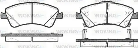 Гальмівні колодки перед. Toyota Auris 07-12 (bosch) (150,8x62,5x19,5) Woking P12413.02