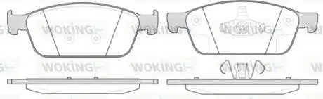 Тормозные колодки перед. Ford Focus III 10-/Transit Connect 13- (ATE) Woking P14103.10
