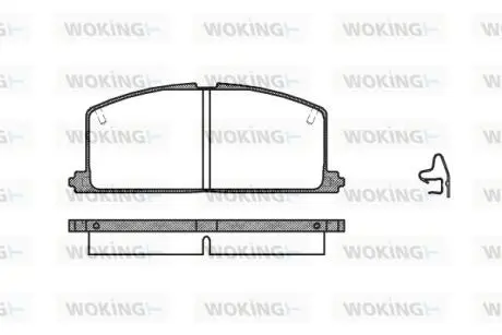 Тормозные колодки перед. Camry/Carina/Celica/Corolla/Tercel (83-02) Woking P0673.04
