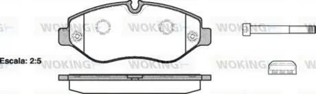 Колодки тормозные дисковые передние Mercedes-benz M-class (w166) 3.0 11-,Mercede Woking P13453.00