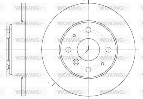 Гальмівний диск (передній) DAIHATSU CHARADE /GEELY СK 1.0-1.5 89- Woking D6363.00