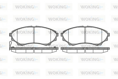 Гальмівні колодки передні FORD RANGER/MAZDA B-SERIE 2.5-3.0 98-15 Woking P10513.00