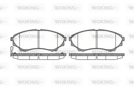 Гальмівні колодки передні FORD RANGER/MAZDA B-SERIE 2.5-3.0 98-15 Woking P10513.00