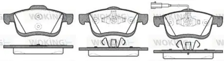 Колодки тормозные дисковые передние Fiat Doblo 1.3 09-,Fiat Doblo 1.3 10-,Fiat Doblo 1.4 09- Woking P10833.01