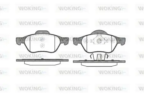 Гальмівні колодки перед. Clio/Laguna/Megane/Scenic/Twingo (03-21) Woking P8623.00