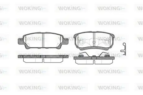 Колодки тормозные дисковые задние Citroen C-crosser 2.2 07-,Citroen C-crosser 2.4 07- Woking P11513.02
