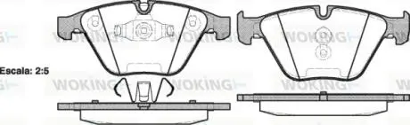Тормозные колодки перед. BMW 3 (E90)/5 (E60)/7 (E65) 02-13 (ATE) Woking P9573.10