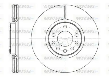 Гальмівний диск перед. Opel Astra G 98-05/H 04- (308x25) (вент.) Woking D6729.10