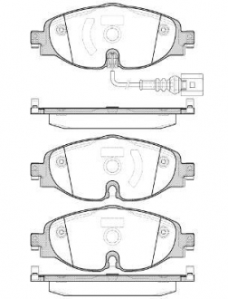 Колодки тормозные дисковые передние Audi A3 1.2 12-,Audi A3 1.4 12-,Audi A3 1.4 Woking P14153.01 (фото 1)