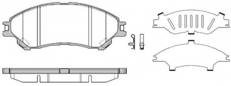 Колодки тормозные дисковые передние Suzuki Sx4 s-cross 1.6 13- WOKIN Woking P14893.02 (фото 1)