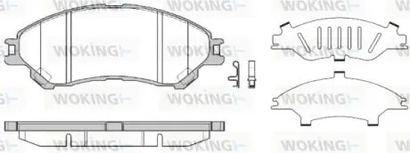 Колодки тормозные дисковые передние Suzuki Sx4 s-cross 1.6 13- WOKIN Woking P14893.02