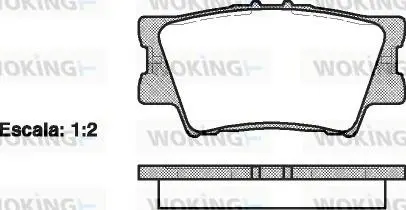 Гальмівні колодки зад.TOYOTA CAMRY/RAV4 III/RAV4 IV 2.0-3.5 06- Woking P13313.00