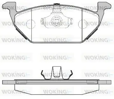 Тормозные колодки перед. Caddy III/Golf V/Passat B6/Octavia A5 Woking P7333.00