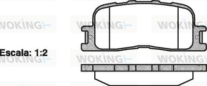 Гальмівні колодки зад. Toyota Camry 01-06 (akebono) (93x38x16) Woking P9543.00