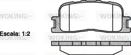 Тормозные колодки зад. Toyota Camry 01-06 (akebono) (93x38x16) Woking P9543.00