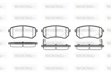 Гальмівні колодки зад. Hyundai Accent/Kia Rio/Ceed 05- (mando) Woking P10353.02