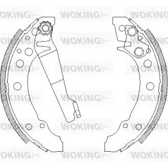 Тормозные колодки зад. Golf I/II/Passat/Polo/Audi 80 >01 (ATE) Woking Z4045.00