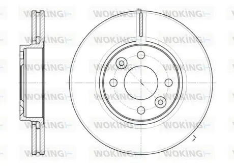 Тормозной диск перед. Almera/Clio/Largus/Logan/Megane (03-21) Woking D6683.10