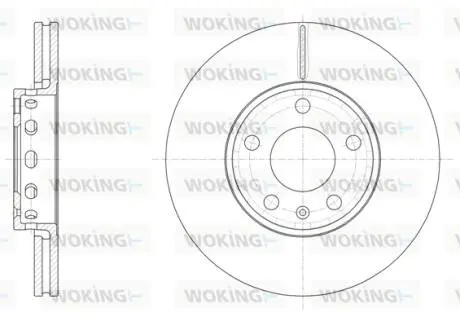 Тормозной диск перед. Audi 100/A4/A6/Passat B5 90-05 (288x25) Woking D6328.10