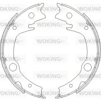 Колодки ручного тормоза Corolla 02-07/Avensis 03-08/Echo 99-05 Woking Z4729.00