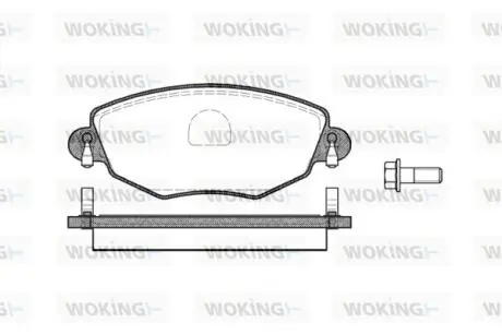 Тормозные колодки перед. Mondeo III/Jaguar X-TYPE 00- (Bosch) Woking P6763.00