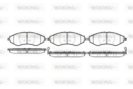Гальмівні колодки Gentra/Kalos/Lacetti/Nubira/Rezzo (00-22) Woking P7453.22