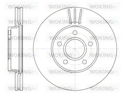 Тормозной диск перед. Ford C-Max 07-10/Focus 04-11 (278x25) Woking D6710.10