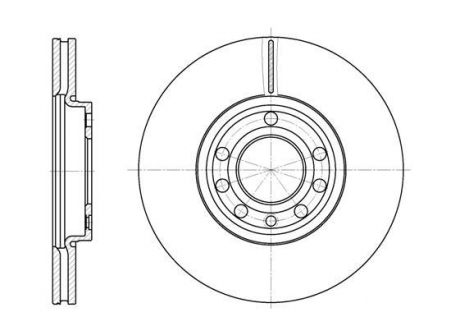 Тормозной диск перед. Vectra C/Signum 02- (285x25) (вент.) Woking D6689.10 (фото 1)