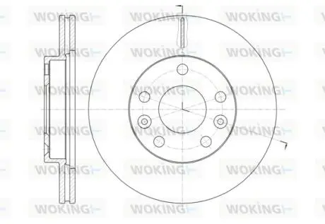 Тормозной диск перед. Duster/Kaptur/Megane/Terrano (14-21) Woking D61478.10