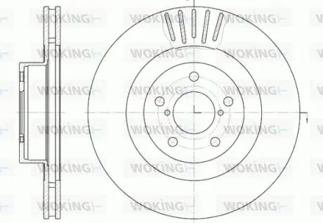 Тормозной диск BRZ/Forester/Impreza/Legacy/Outback (09-21) Woking D6816.10