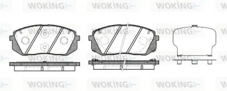 Гальмівні колодки перед. Kia Carens 07/Sportage 04 (mando) Woking P12023.22