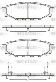 Тормозные колодки задние. Forester/Impreza/Legacy/Outback09- Woking P10363.12