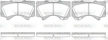 Гальмівні колодки перед. Toyota Land Cruiser 08- (advics) Woking P13713.02