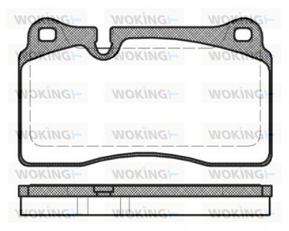 Тормозные колодки передние VW Touareg 3.0-6.0 02- (brembo) Woking P13003.30