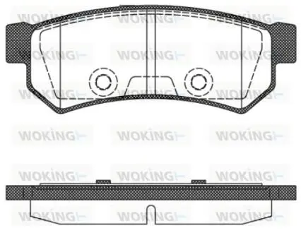 Тормозные колодки задние. Gentra/Lacetti/Lacetti/Nubira 03- Woking P11483.10