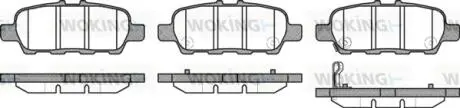 Тормозные колодки зад. Qashqai/XTrail 07- (38x105,5x14,3) Woking P9763.31